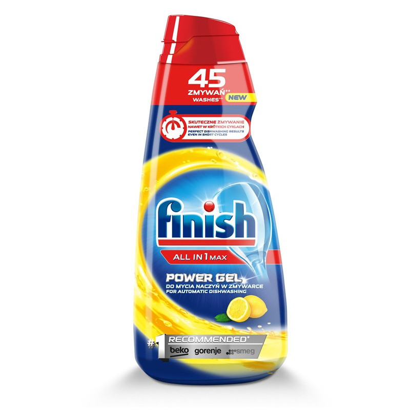 Indaplovių gelis Finish All in 1 Max Power Gel, lemon, 900ml