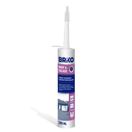 Hermetikas BRIKO ROOF / FACADE, 290 ml, skaidrus