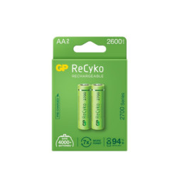 Įkraunami elementai GP RECYKO AA, 2600mAh, 2 vnt.