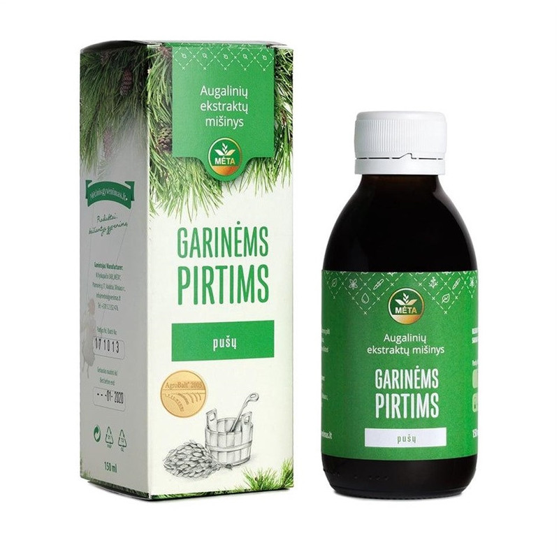 Garinės pirties pušų ekstraktas MĖTA, 150 ml