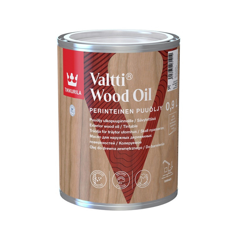 Medienos aliejus Tikkurila Valtti Wood Oil EC, skaidri 0.9 l