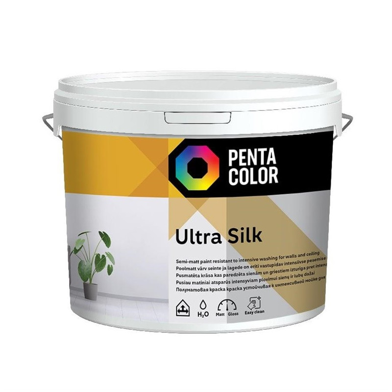 Dispersiniai dažai Pentacolor Ultra Silk, balti, 5 l