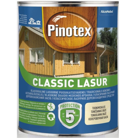 Impregnantas Pinotex Classic Lasur AE, raudonmedžio spalva