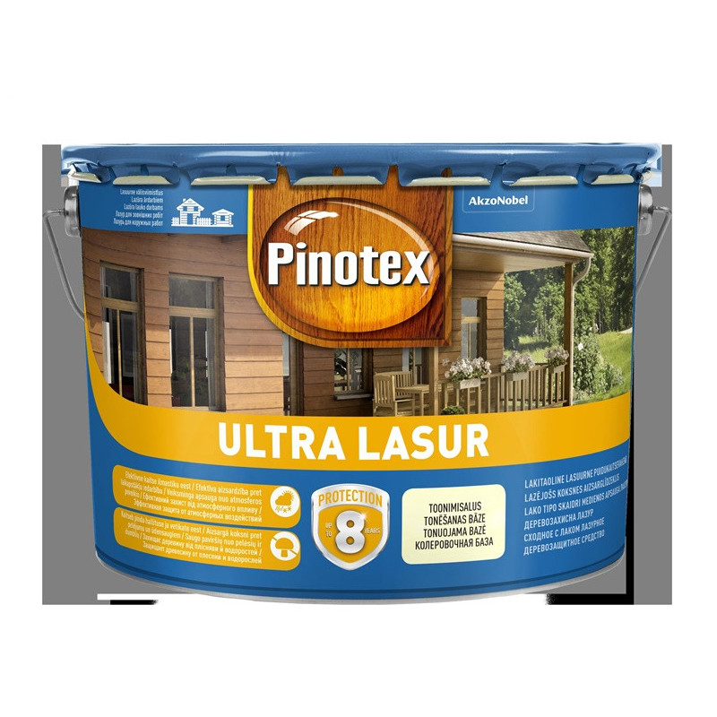 Impregnantas Pinotex Ultra Lasur EU, riešuto spalvos, 10 l