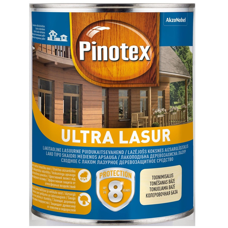 Impregnantas Pinotex Ultra Lasur, raudonmedžio spalvos, 1 l