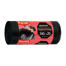 Šiukšlių maišai Paclan, 240 l, 20 vnt., 40MK