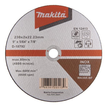 Pjovimo diskas Makita D-18792, 230 x 2 x 22.23 mm