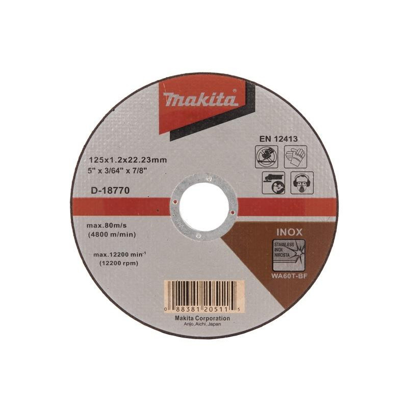 Pjovimo diskas Makita D-18770, 125 x 1.2 x 22.23 mm