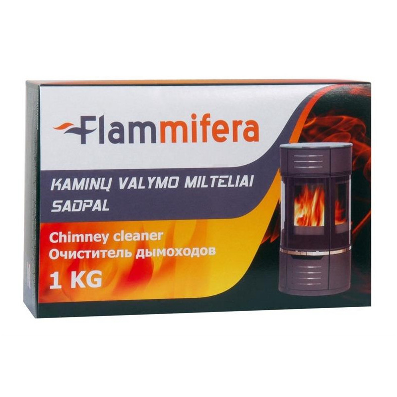 Kaminų valymo milteliai FLAMMIFERA Sadpal, 1 kg