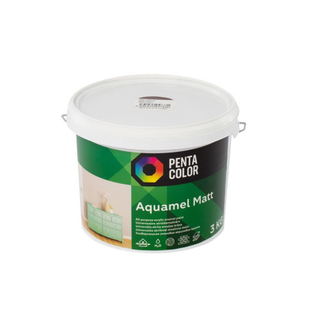 Emaliniai dažai Pentacolor Aquamel, kaštono, matinis, 3 kg.