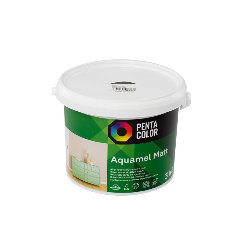 Dažai Pentacolor Aquamel, tamsaus palisandro, matinis, 3 kg.