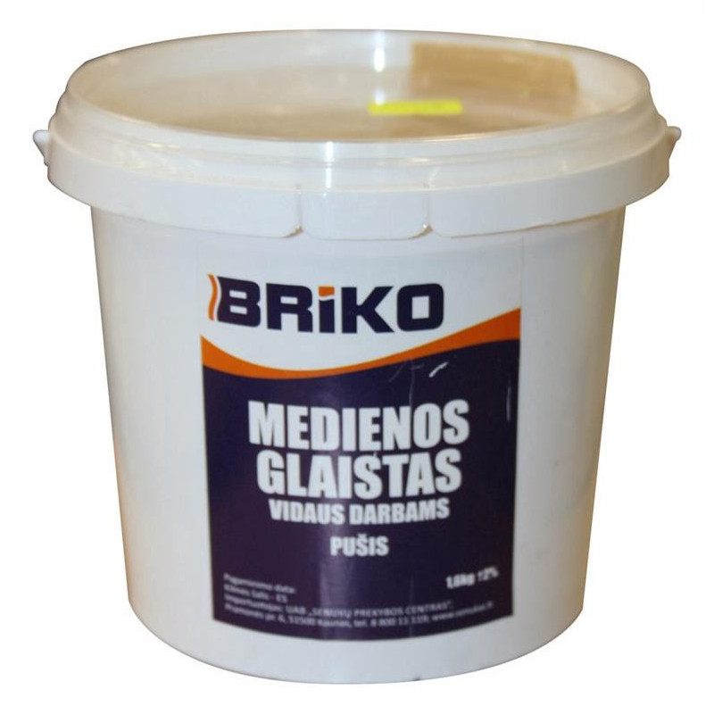 Pušies spalvos medienos glaistas Briko, 1,6 kg