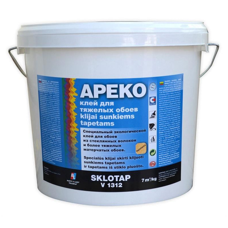 Stiklo pluošto tapetų klijai Teluria Apeko, 5 kg