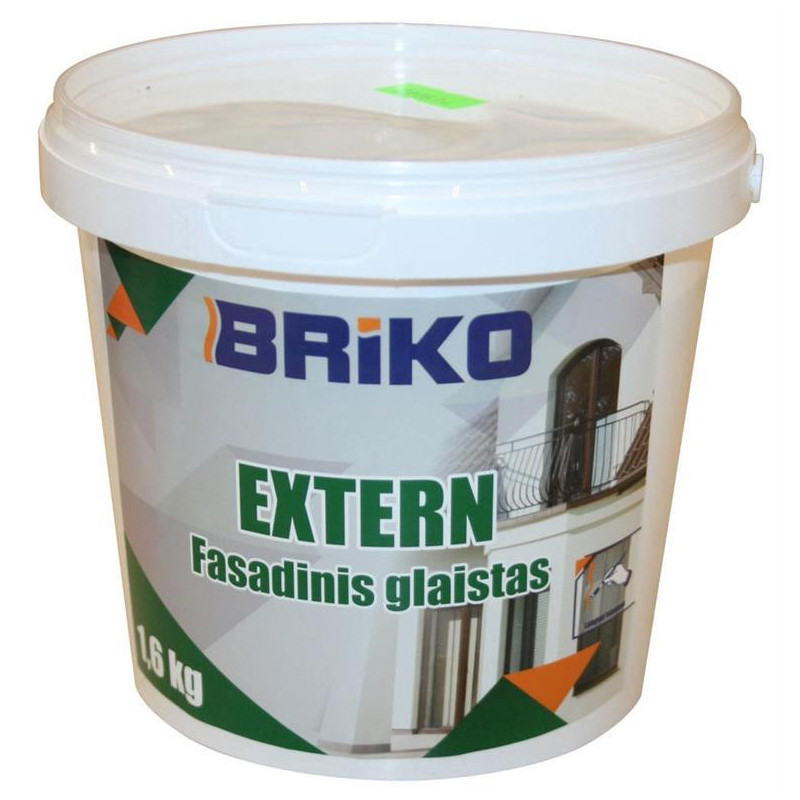 Fasado glaistas Briko, balta, 1,6 kg