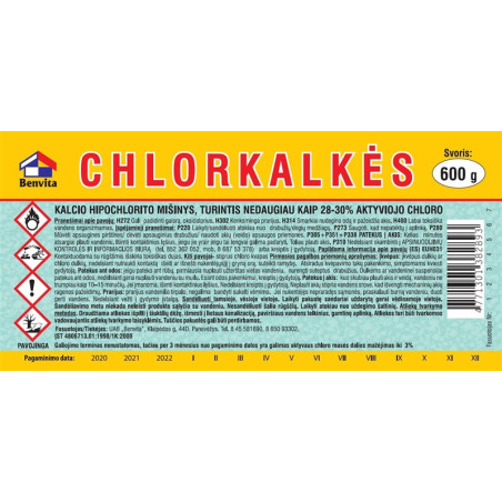 Chlorkalkės, 0,6 kg