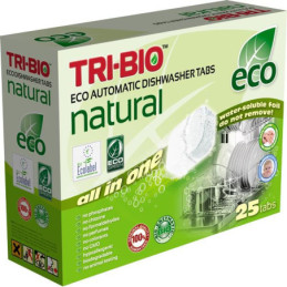 Indaplovių tabletės Tri-Bio Natural All in One, 25 vnt.