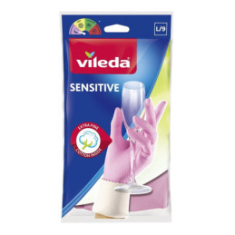 Guminės pirštinės Vileda Sensitive, L dydis