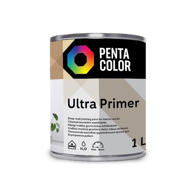 Gruntiniai dažai Pentacolor Ultra Primer, balta, 1 l