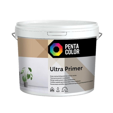 Gruntiniai dažai Pentacolor Ultra Primer, balti, 3 l