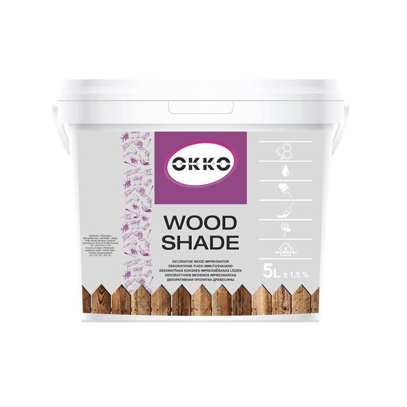 Impregnantas Okko Wood Shade, oregono pušies spalvos, 5 l