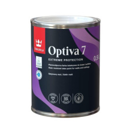 Akriliniai dažai Tikkurila Optiva 7, balta, 0.9 l