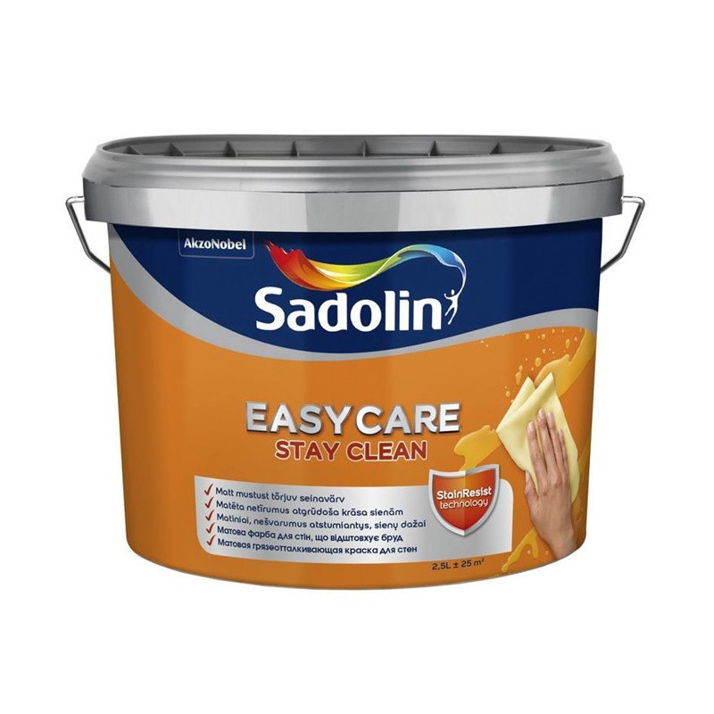 Dažai Sadolin Easycare, BM bazė, matiniai, 2,4 l