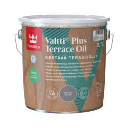 Aliejus med Tikkurila Valtti Plus Terrace Oil, pilka, 2.7 l