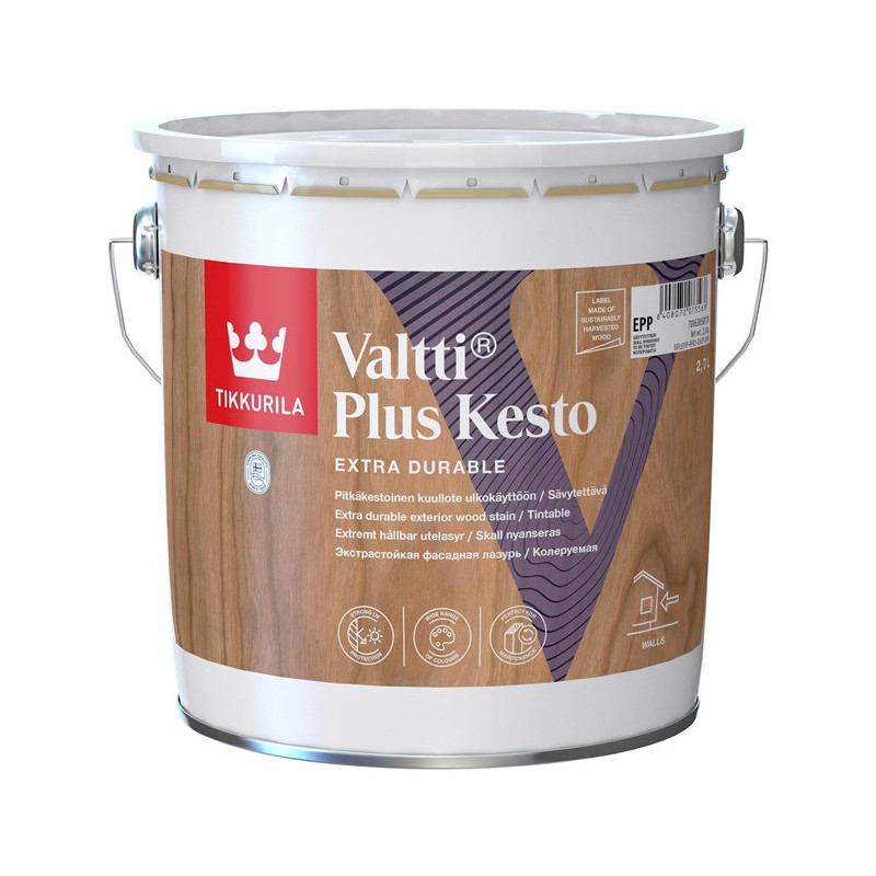 Impregnantas Tikkurila Valtti Plus Kesto, EPP bazė, 2.7 l