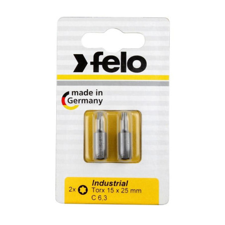 Atsuktuvų antgaliai Felo Torx 15, 25 mm, 2 vnt