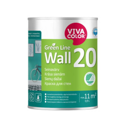 Dažai Vivacolor Green Line Wall 20 A, balti, 0.9 l