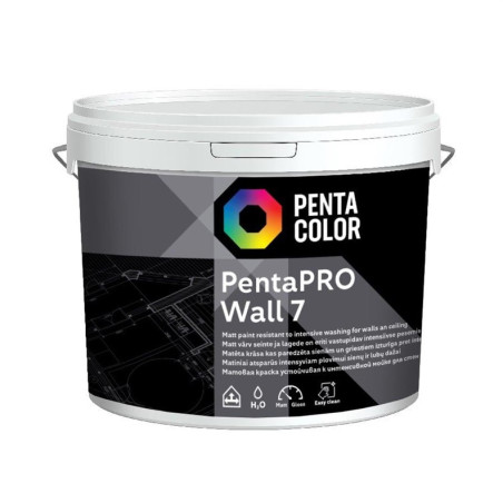 Dažai Pentacolor PentaPro Wall 7, balta, 5 l