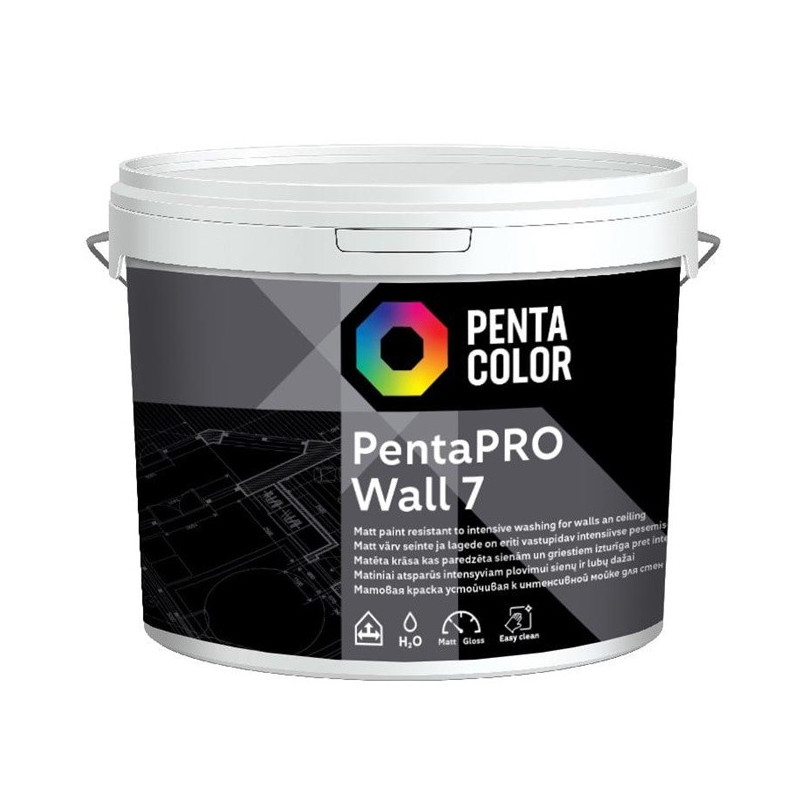 Dažai Pentacolor PentaPro Wall 7, balta, 10 l