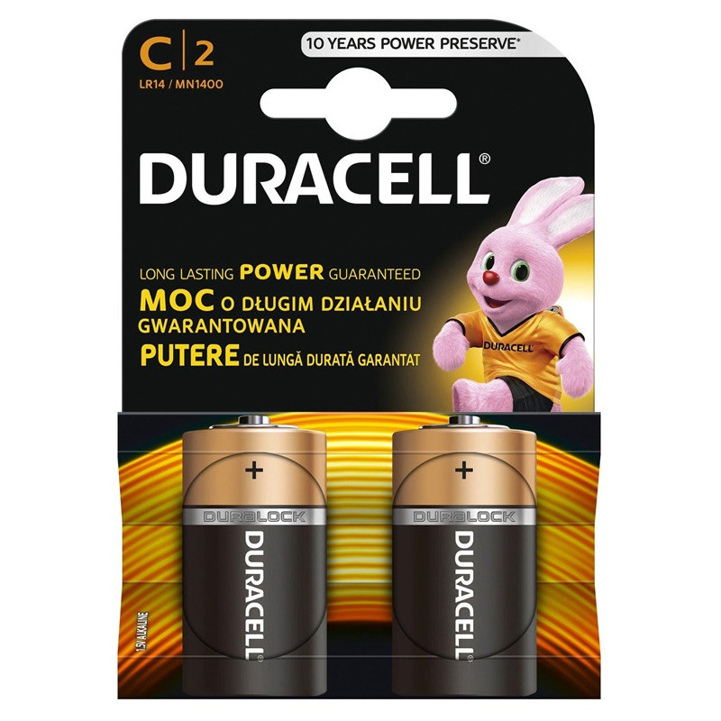 Elementai Duracell, LR14, 2 vnt.