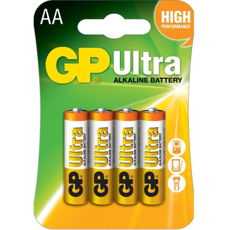 Elementai GP Ultra Alkaline AA/LR06, 4 vnt.