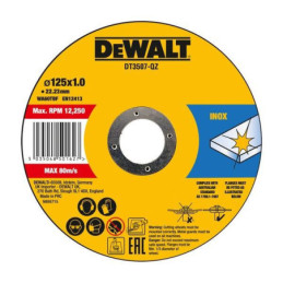 Metalo pjovimo diskas Dewalt 125 x 1 mm DT3507-QZ