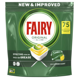 Fairy Platinum All In One Lemon Indaplovių Tabletės, 75 Tabl