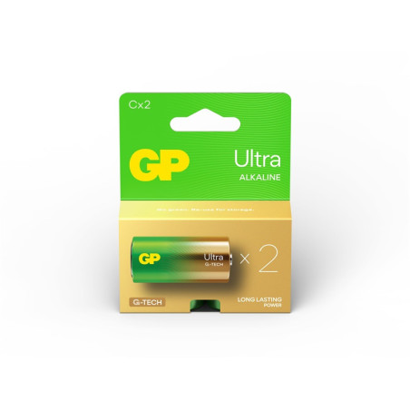 Elementai GP ULTRA ALKALINE C/LR14, 1,5V, 2 vnt.