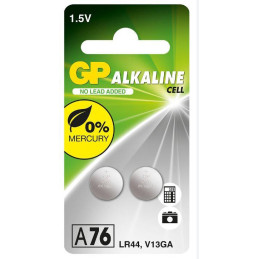 Elementai GP ALKALINE A76, LR44, 2 vnt.