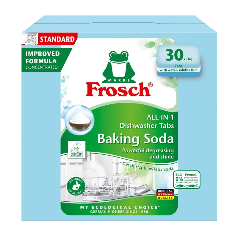 TABLETĖS INDAPLOVĖMS FROSCH SU SODA 540G