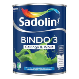 Dažai Sadolin Bindo 3 BW, balta, 0.9 l