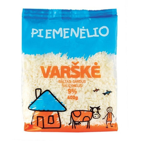 Varškė Piemenėlio, 9% rieb., 400 g