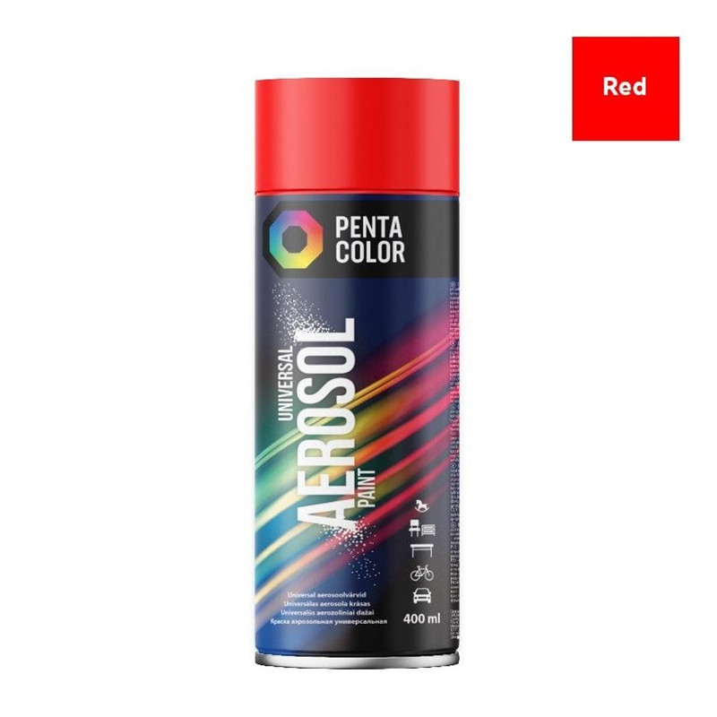 Aerozoliniai dažai Pentacolor, raudoni, R-3020, 400ml