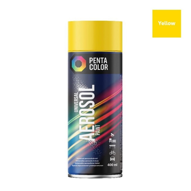 Aerozoliniai dažai Pentacolor geltoni R1023 400ml