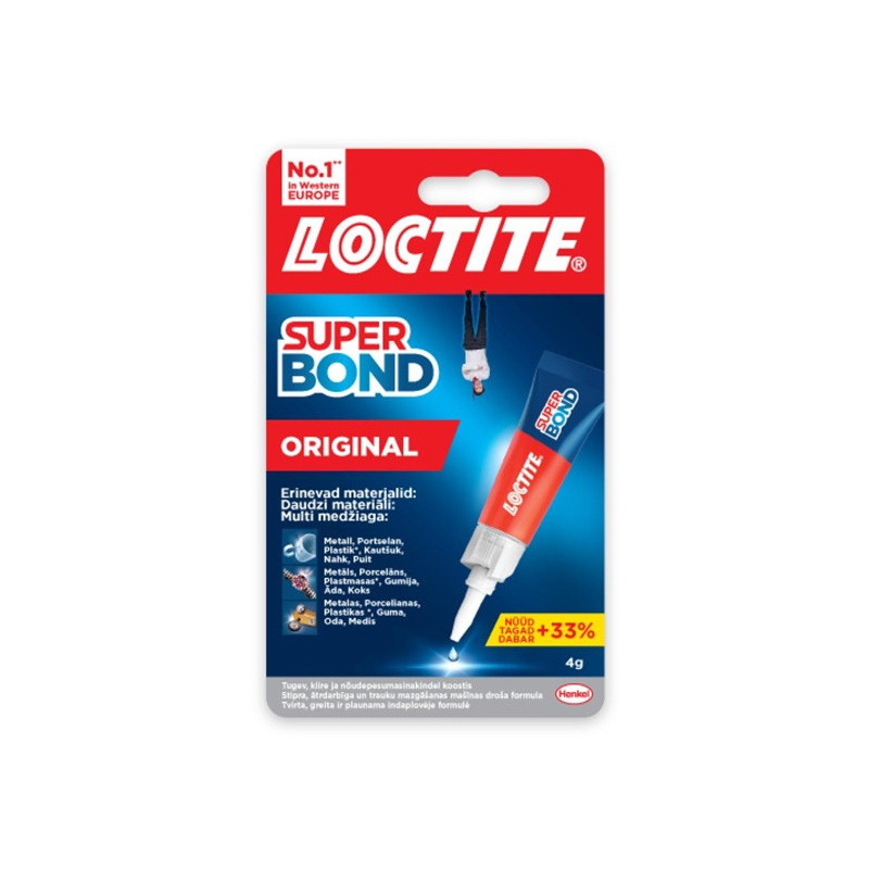 Klijai kontaktiniai Loctite Super Bond Original 4g