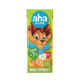 Įvairių vaisių sulčių gėrimas MULTIFRUIT AHA, 200 ml