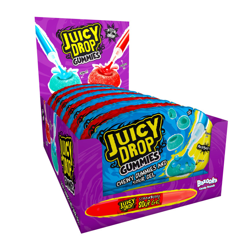 Kramt. saldainiai BAZOOKA JUICY DROP GUMMIES, 57 g