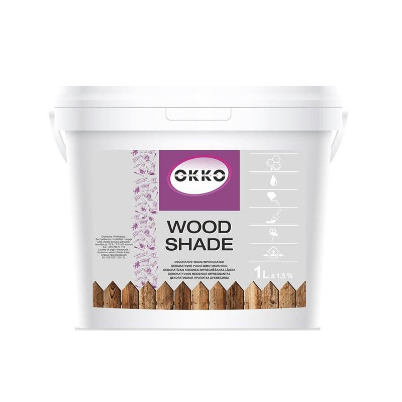 Impregnantas Okko Wood Shade, samanų spalvos, 1 l