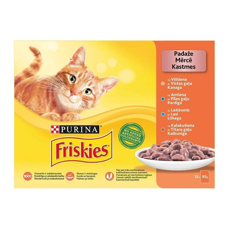 Konservai katėms drebučiuose FRISKIES, 12x85 g