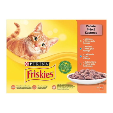 Konservai katėms drebučiuose FRISKIES, 12x85 g