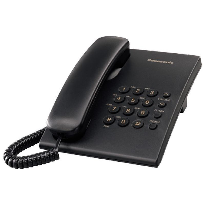 Laidinis telefonas Panasonic KX-TS500FXB, juodas